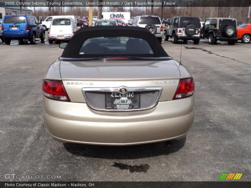 Linen Gold Metallic / Dark Taupe/Medium Taupe 2005 Chrysler Sebring Touring Convertible
