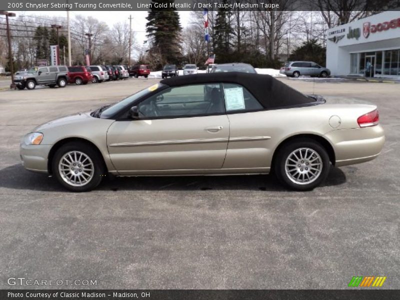 Linen Gold Metallic / Dark Taupe/Medium Taupe 2005 Chrysler Sebring Touring Convertible