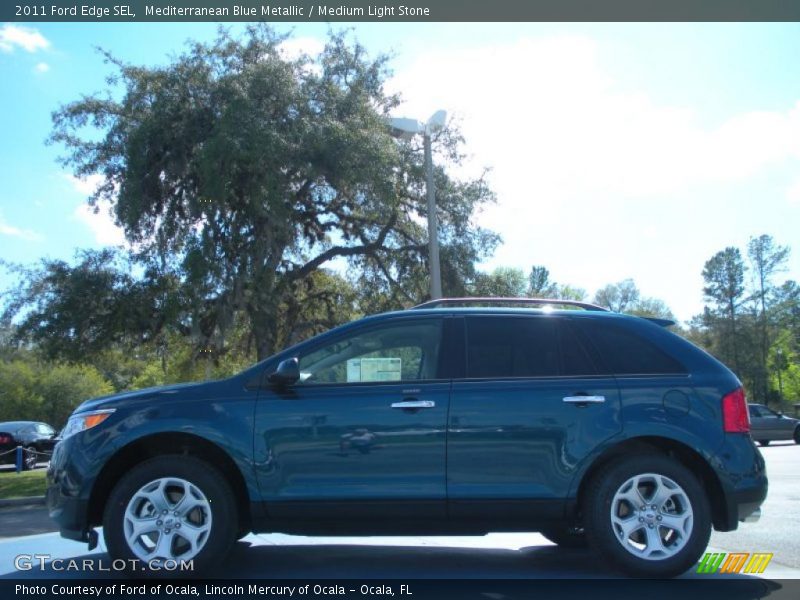 Mediterranean Blue Metallic / Medium Light Stone 2011 Ford Edge SEL