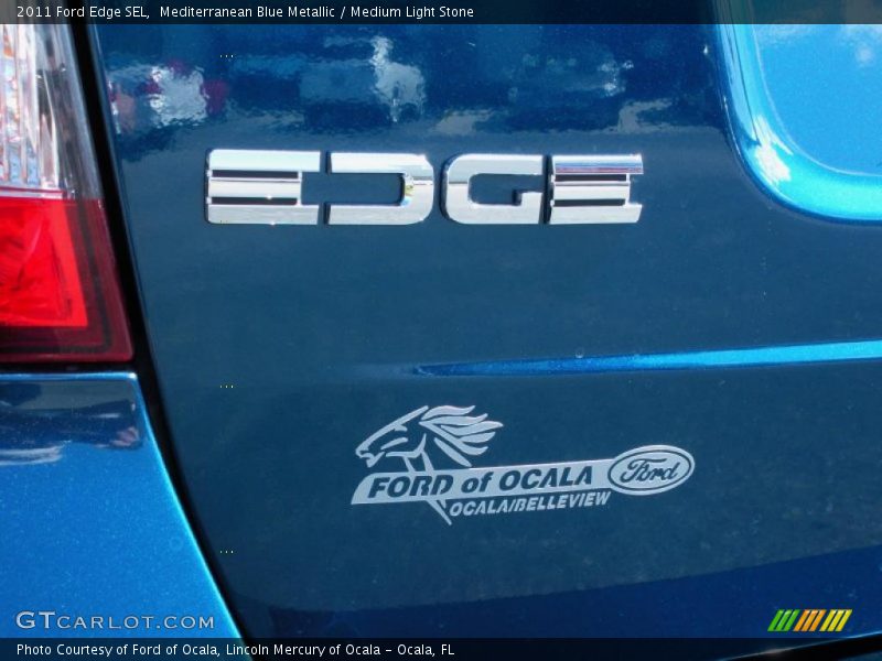 Mediterranean Blue Metallic / Medium Light Stone 2011 Ford Edge SEL