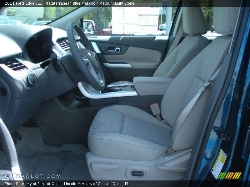 Mediterranean Blue Metallic / Medium Light Stone 2011 Ford Edge SEL