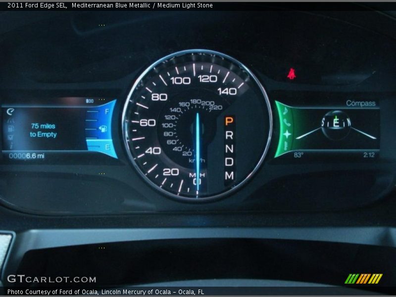 Mediterranean Blue Metallic / Medium Light Stone 2011 Ford Edge SEL