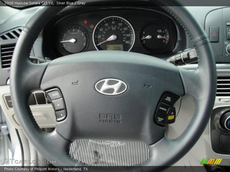 Silver Blue / Gray 2008 Hyundai Sonata GLS V6