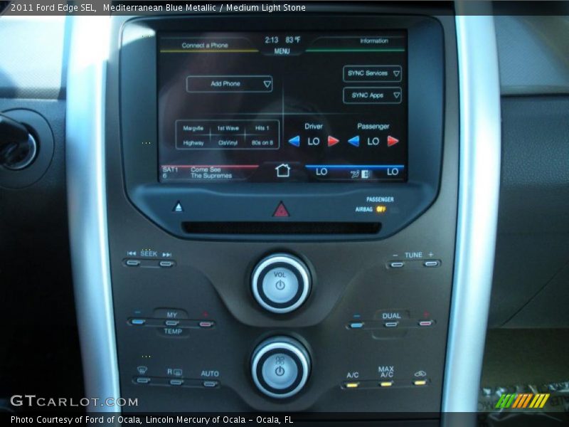 Mediterranean Blue Metallic / Medium Light Stone 2011 Ford Edge SEL