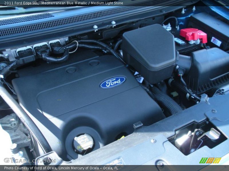 Mediterranean Blue Metallic / Medium Light Stone 2011 Ford Edge SEL