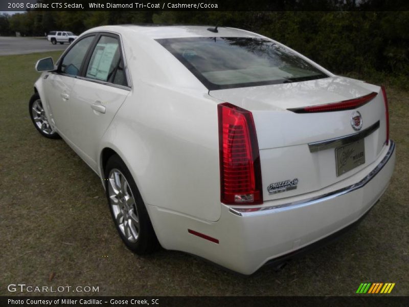 White Diamond Tri-Coat / Cashmere/Cocoa 2008 Cadillac CTS Sedan