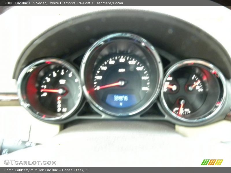 White Diamond Tri-Coat / Cashmere/Cocoa 2008 Cadillac CTS Sedan