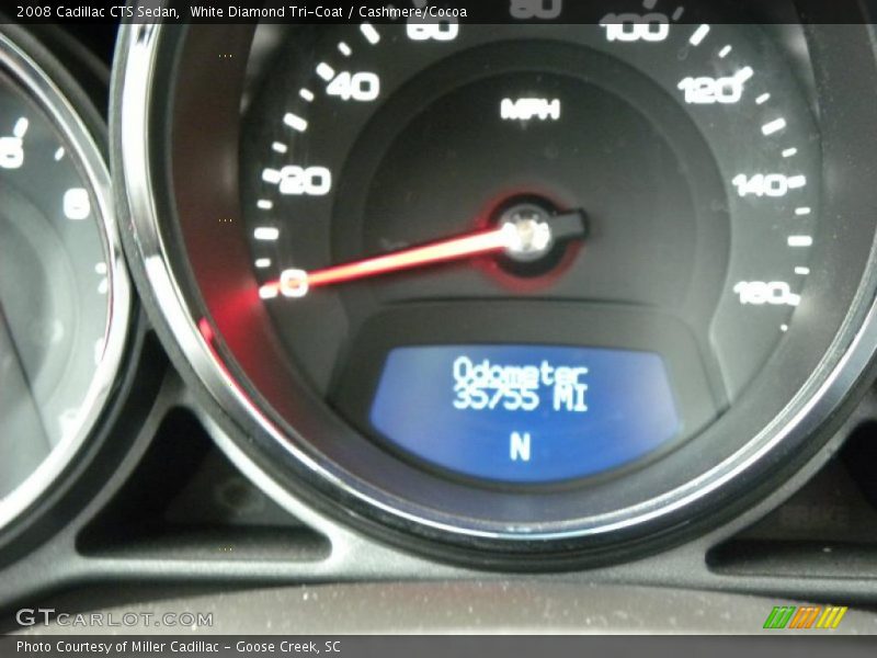 White Diamond Tri-Coat / Cashmere/Cocoa 2008 Cadillac CTS Sedan