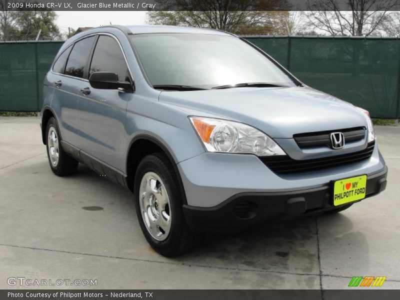 Glacier Blue Metallic / Gray 2009 Honda CR-V LX