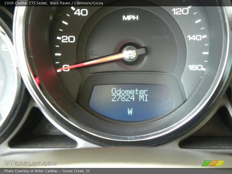 Black Raven / Cashmere/Cocoa 2008 Cadillac CTS Sedan