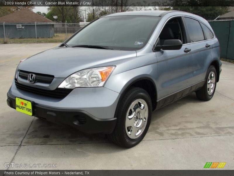 Glacier Blue Metallic / Gray 2009 Honda CR-V LX