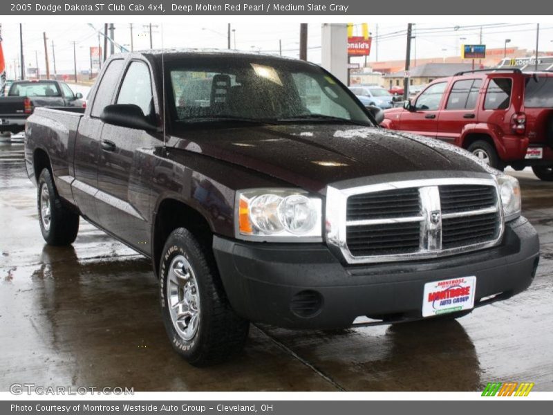 Deep Molten Red Pearl / Medium Slate Gray 2005 Dodge Dakota ST Club Cab 4x4