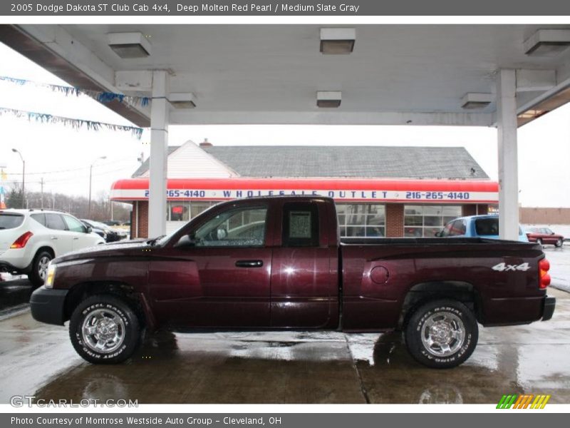 Deep Molten Red Pearl / Medium Slate Gray 2005 Dodge Dakota ST Club Cab 4x4