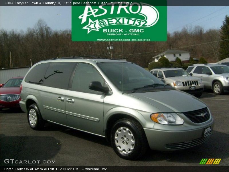 Satin Jade Pearlcoat / Medium Slate Gray 2004 Chrysler Town & Country LX