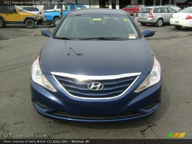 Indigo Blue Pearl / Gray 2011 Hyundai Sonata GLS