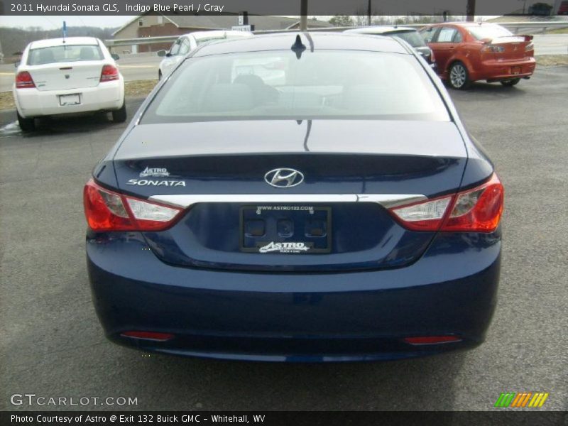 Indigo Blue Pearl / Gray 2011 Hyundai Sonata GLS