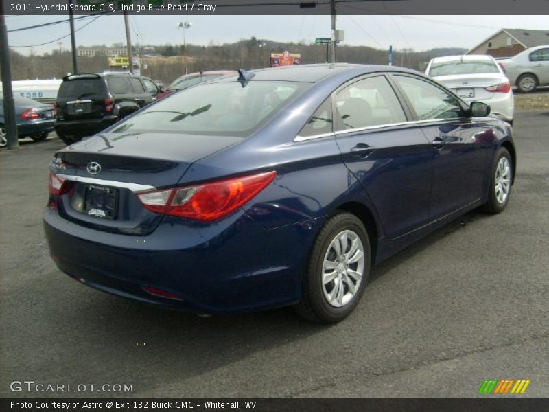 Indigo Blue Pearl / Gray 2011 Hyundai Sonata GLS