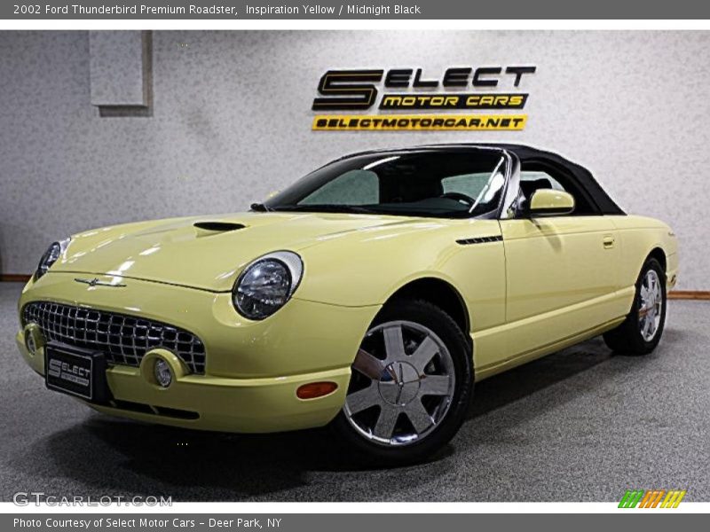 Inspiration Yellow / Midnight Black 2002 Ford Thunderbird Premium Roadster