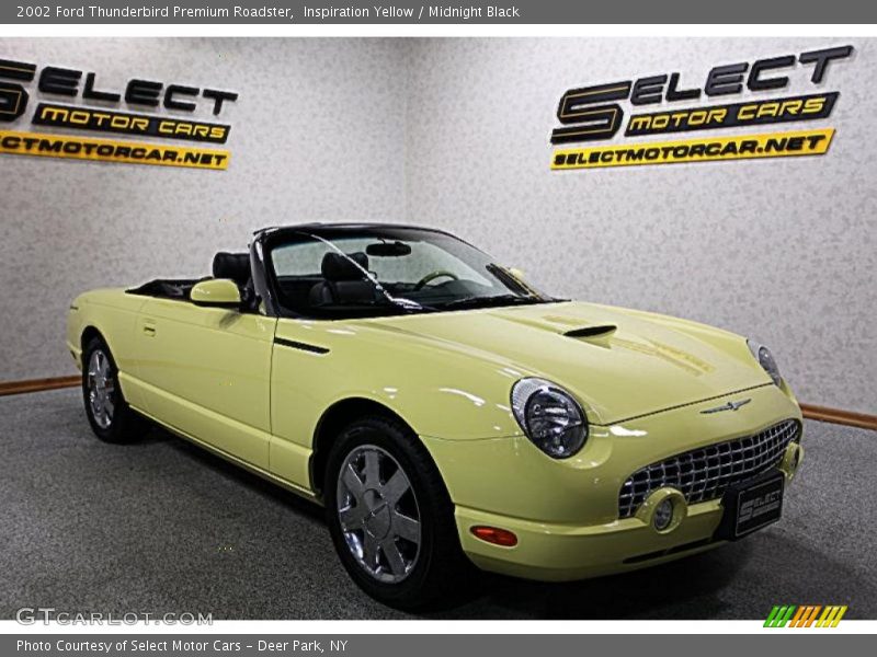 Inspiration Yellow / Midnight Black 2002 Ford Thunderbird Premium Roadster
