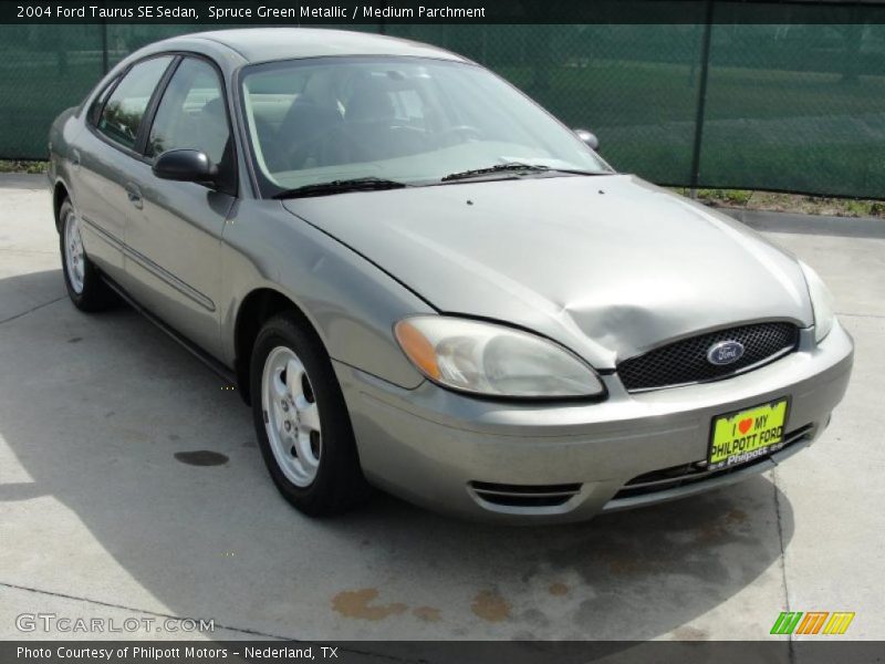 Spruce Green Metallic / Medium Parchment 2004 Ford Taurus SE Sedan