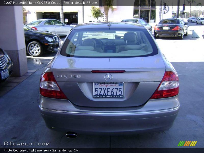 Pewter Metallic / Stone 2007 Mercedes-Benz CLK 350 Coupe