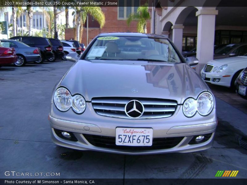 Pewter Metallic / Stone 2007 Mercedes-Benz CLK 350 Coupe
