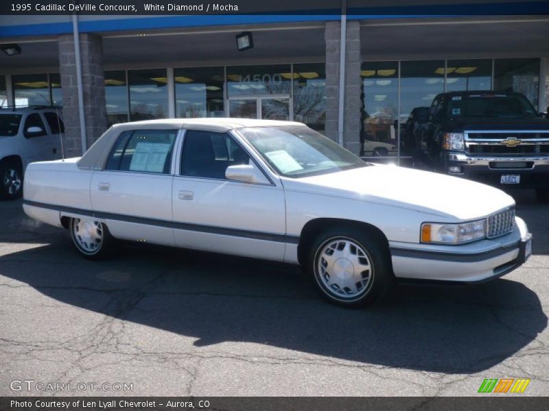 White Diamond / Mocha 1995 Cadillac DeVille Concours