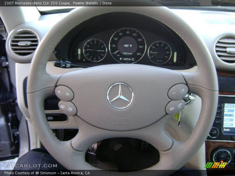 Pewter Metallic / Stone 2007 Mercedes-Benz CLK 350 Coupe