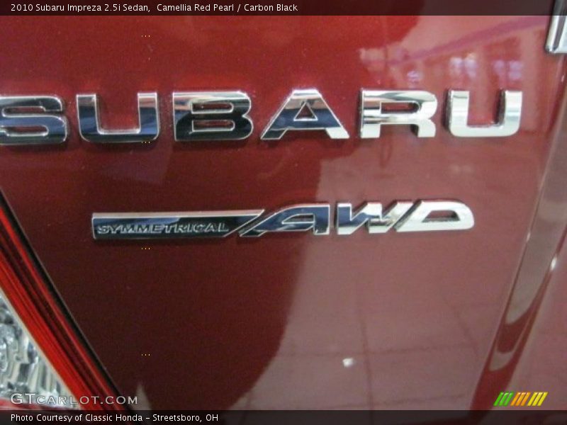 Camellia Red Pearl / Carbon Black 2010 Subaru Impreza 2.5i Sedan