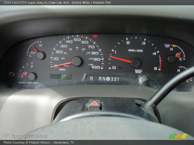 Oxford White / Medium Flint 2004 Ford F350 Super Duty XL Crew Cab 4x4