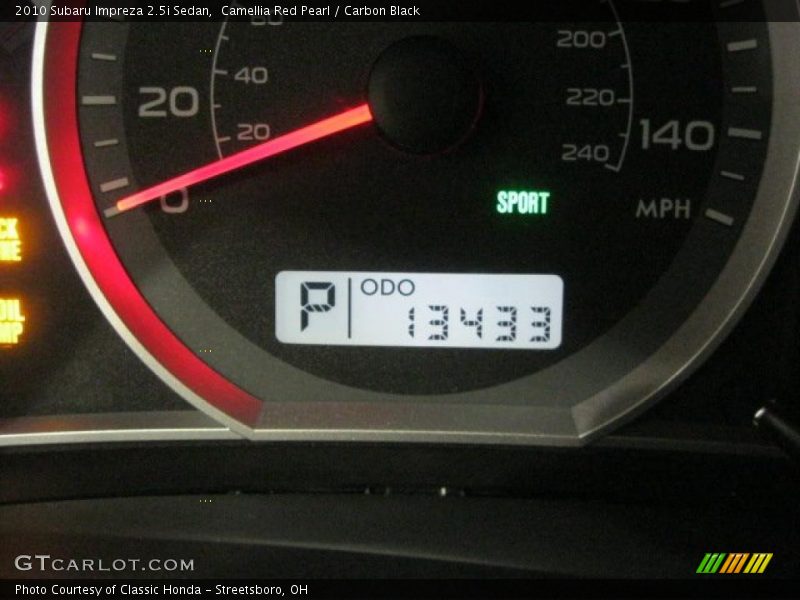 Camellia Red Pearl / Carbon Black 2010 Subaru Impreza 2.5i Sedan