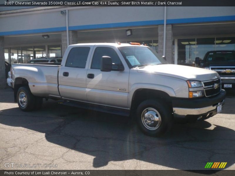 Silver Birch Metallic / Dark Charcoal 2007 Chevrolet Silverado 3500HD Classic LT Crew Cab 4x4 Dually