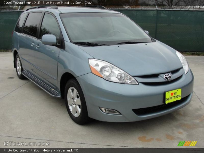 Blue Mirage Metallic / Stone Gray 2006 Toyota Sienna XLE
