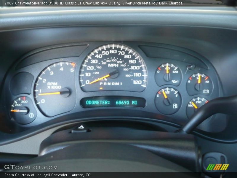 Silver Birch Metallic / Dark Charcoal 2007 Chevrolet Silverado 3500HD Classic LT Crew Cab 4x4 Dually