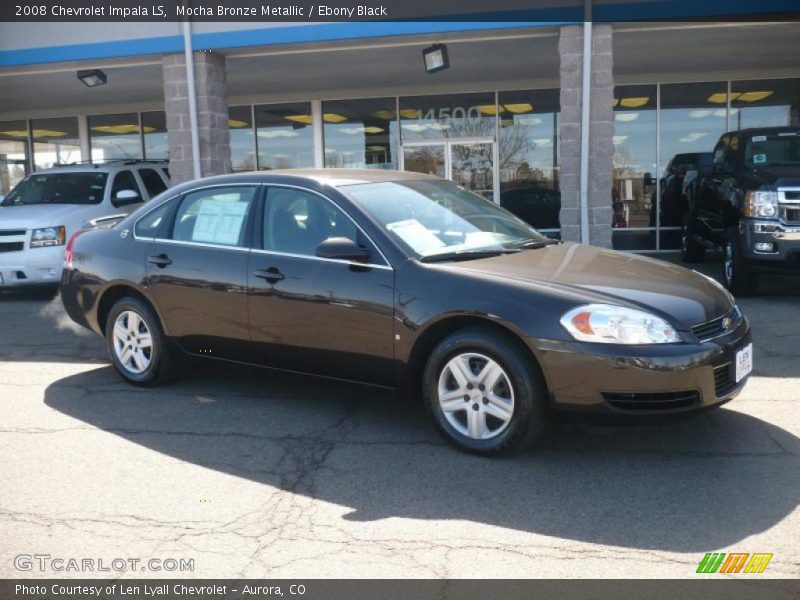 Mocha Bronze Metallic / Ebony Black 2008 Chevrolet Impala LS