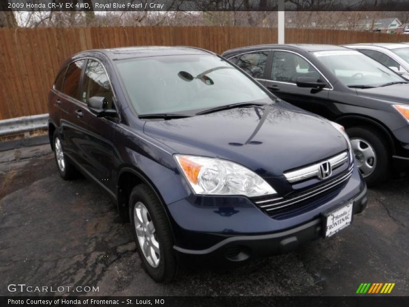 Royal Blue Pearl / Gray 2009 Honda CR-V EX 4WD