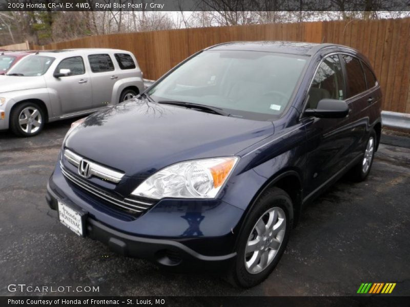 Royal Blue Pearl / Gray 2009 Honda CR-V EX 4WD