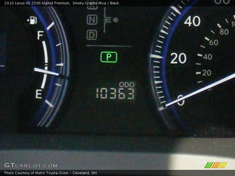 Smoky Granite Mica / Black 2010 Lexus HS 250h Hybrid Premium