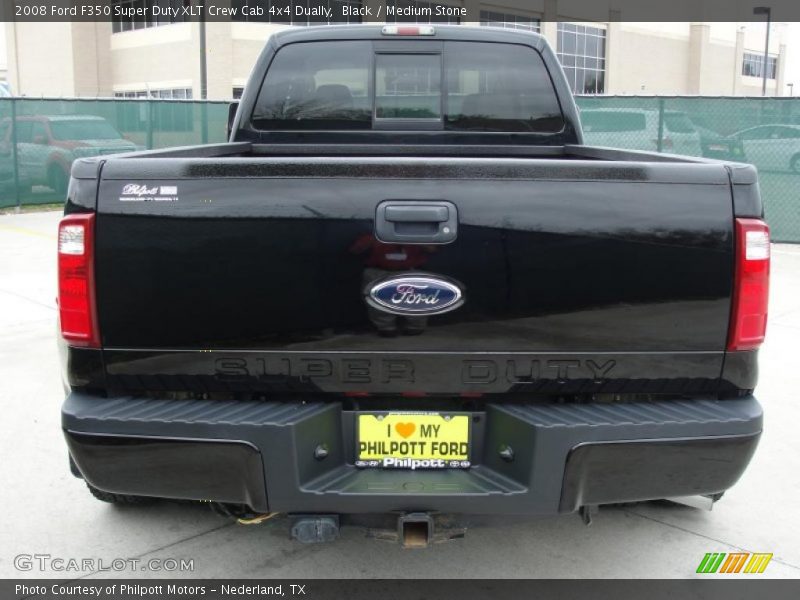 Black / Medium Stone 2008 Ford F350 Super Duty XLT Crew Cab 4x4 Dually