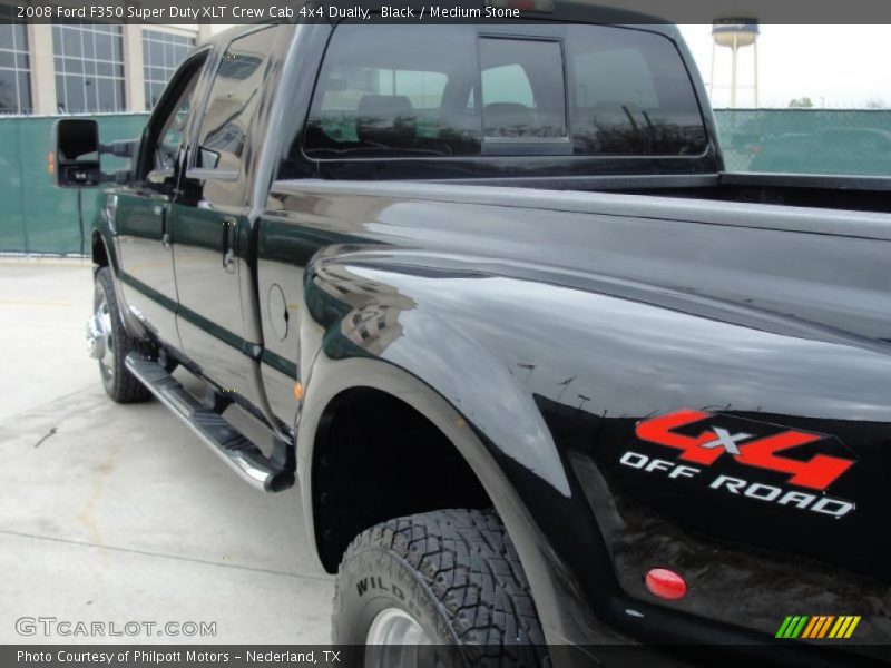 Black / Medium Stone 2008 Ford F350 Super Duty XLT Crew Cab 4x4 Dually