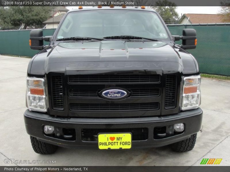 Black / Medium Stone 2008 Ford F350 Super Duty XLT Crew Cab 4x4 Dually