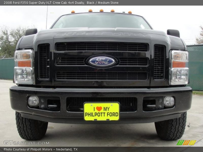 Black / Medium Stone 2008 Ford F350 Super Duty XLT Crew Cab 4x4 Dually