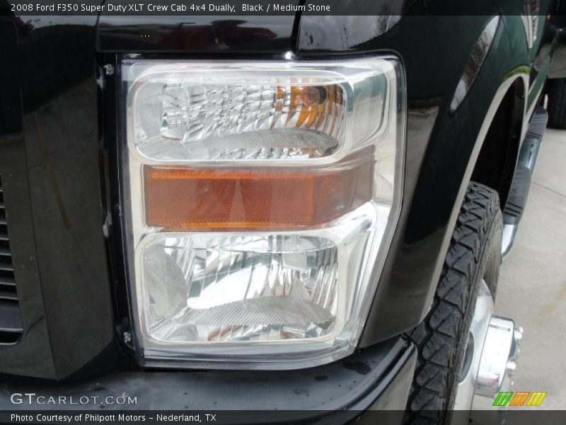 Black / Medium Stone 2008 Ford F350 Super Duty XLT Crew Cab 4x4 Dually