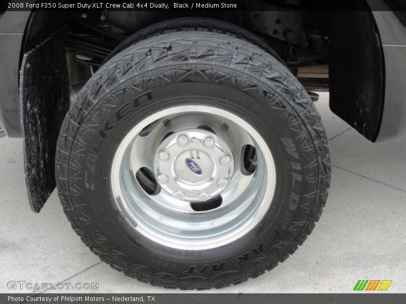 Black / Medium Stone 2008 Ford F350 Super Duty XLT Crew Cab 4x4 Dually