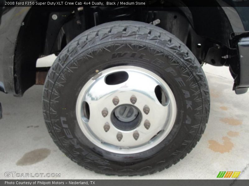 Black / Medium Stone 2008 Ford F350 Super Duty XLT Crew Cab 4x4 Dually