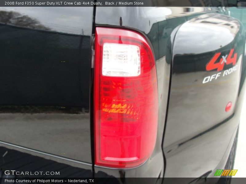 Black / Medium Stone 2008 Ford F350 Super Duty XLT Crew Cab 4x4 Dually