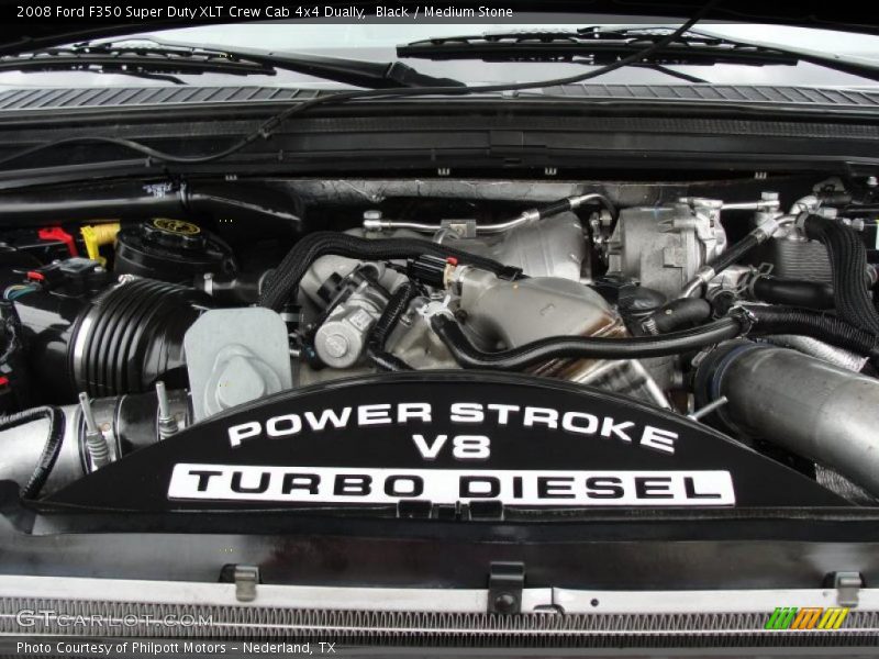 Black / Medium Stone 2008 Ford F350 Super Duty XLT Crew Cab 4x4 Dually