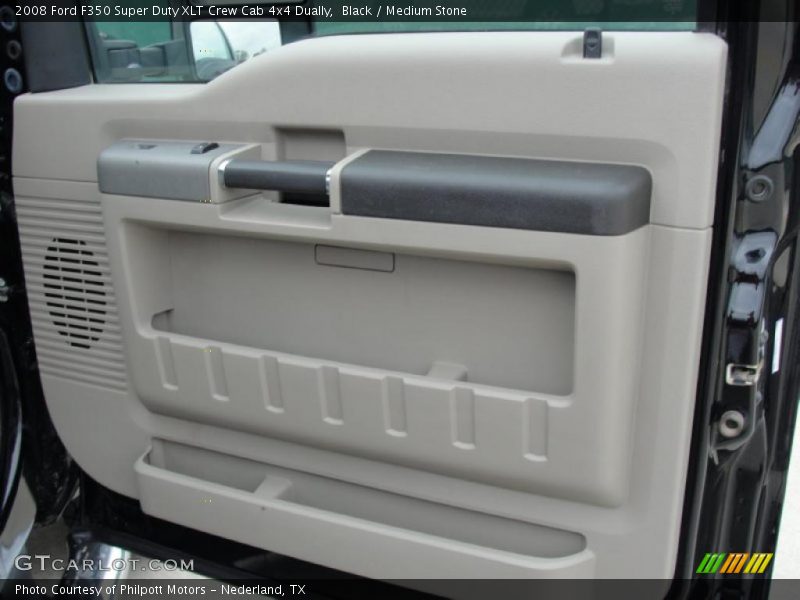 Black / Medium Stone 2008 Ford F350 Super Duty XLT Crew Cab 4x4 Dually