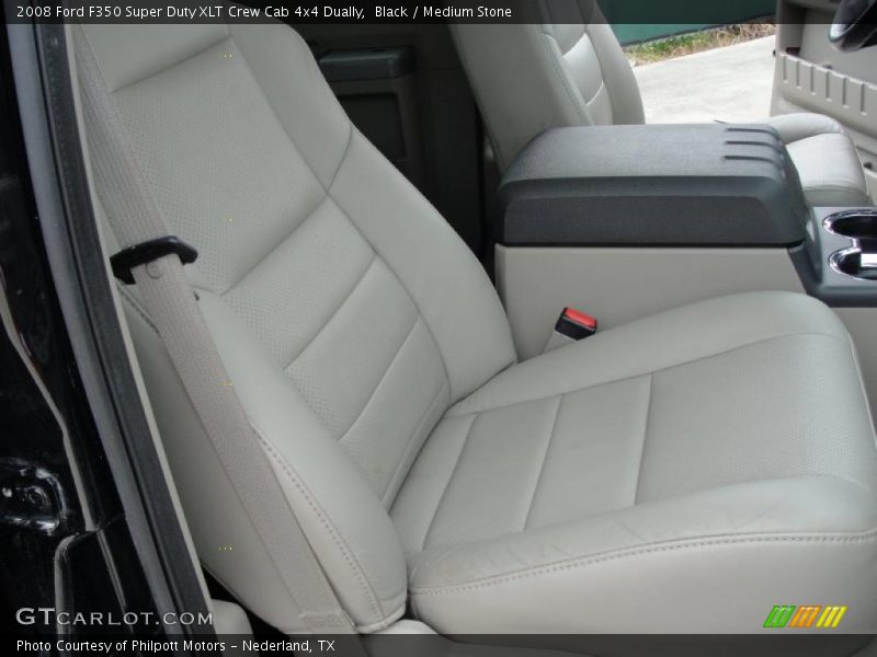 Black / Medium Stone 2008 Ford F350 Super Duty XLT Crew Cab 4x4 Dually