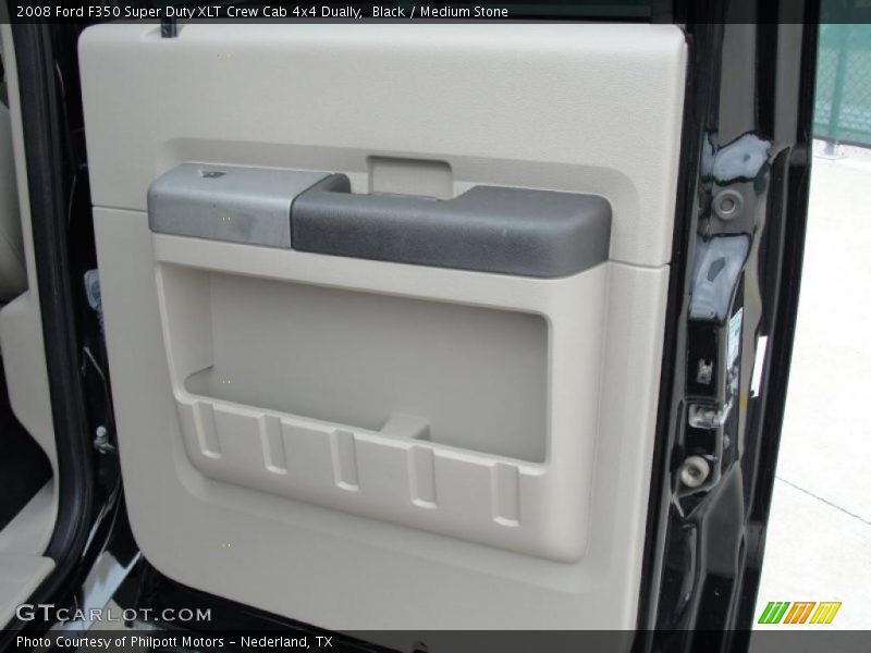 Black / Medium Stone 2008 Ford F350 Super Duty XLT Crew Cab 4x4 Dually